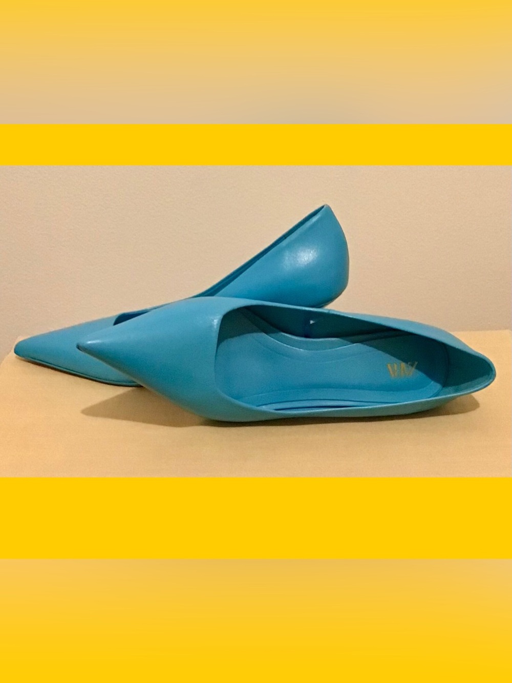 Soft Leather blue ZARA pointed toe Shoes